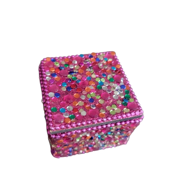 Colorful Rhinestone Trinket Box - Picture 2 of 4